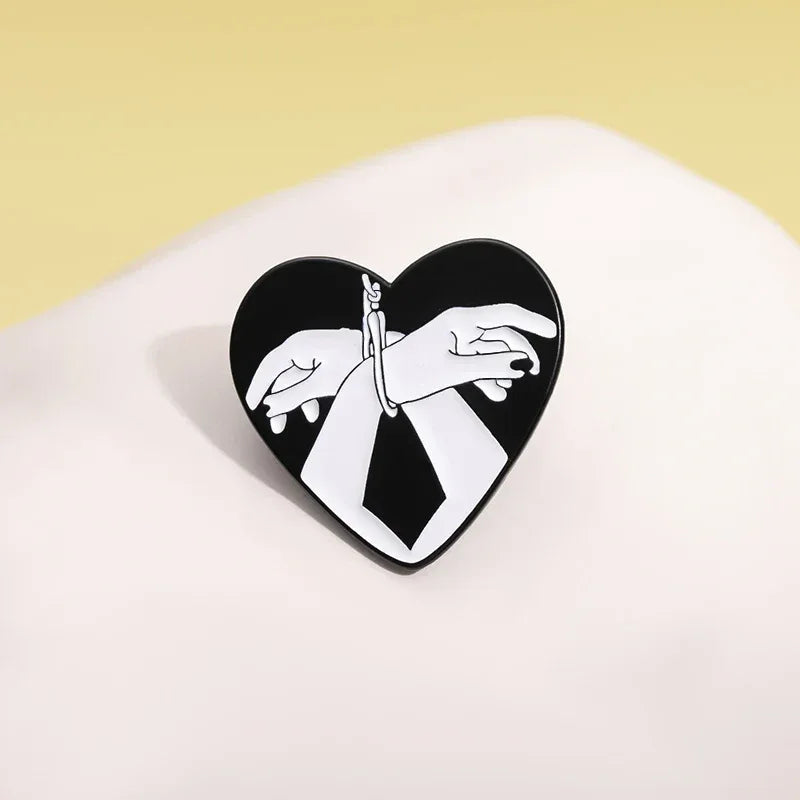 Bound By Rope Heart BDSM Pin - Puppy's Aesthetics