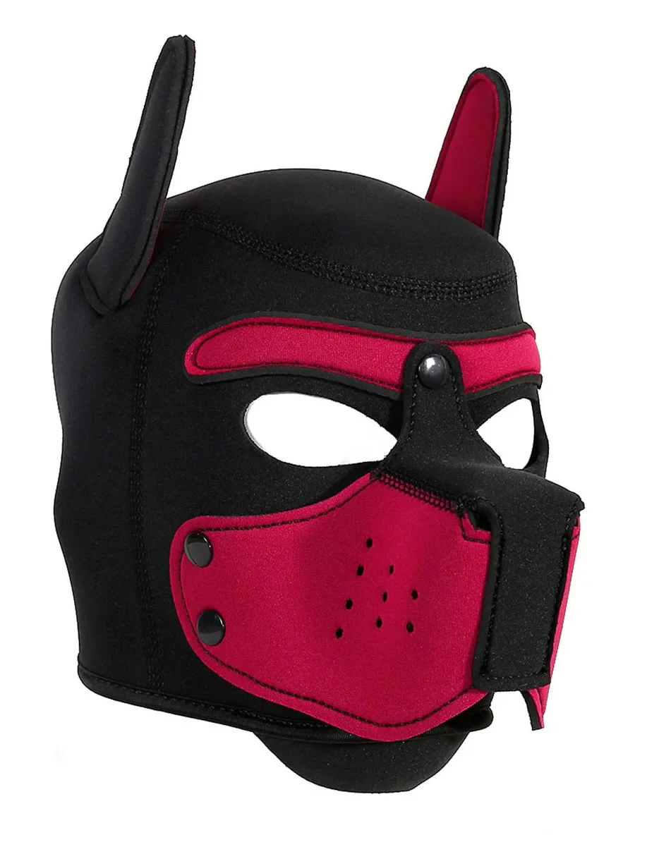 Red Neoprene Puppy Play Hood