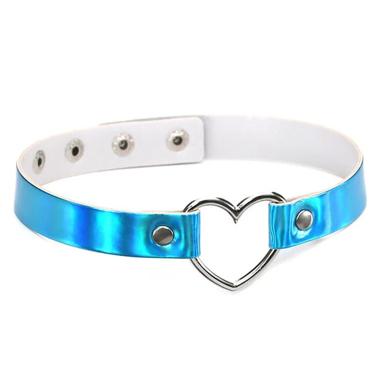 Sweetheart Holographic Heart Collar
