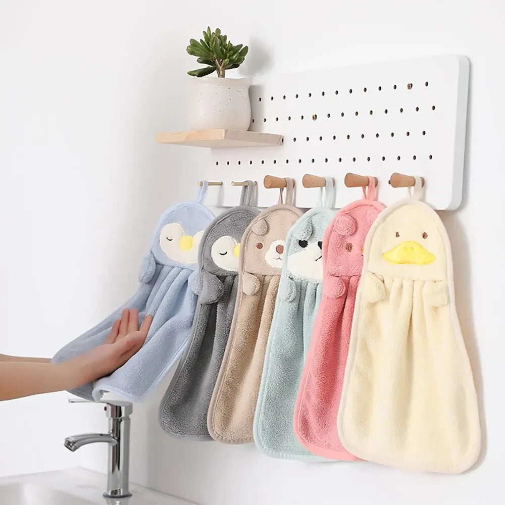 Sleepy Penguin Hanging Hand Towel