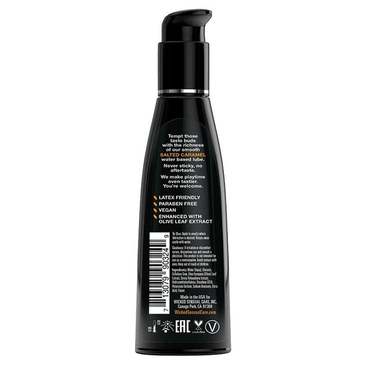 Wicked Aqua Flavored Lube-Salted Caramel 4oz