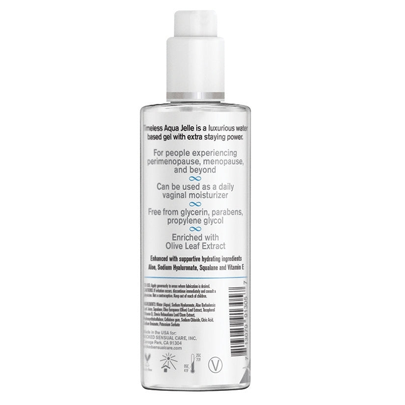 USA Only - Wicked Simply Timeless Aqua Jelle Water-Based Gel Lubricant 4oz