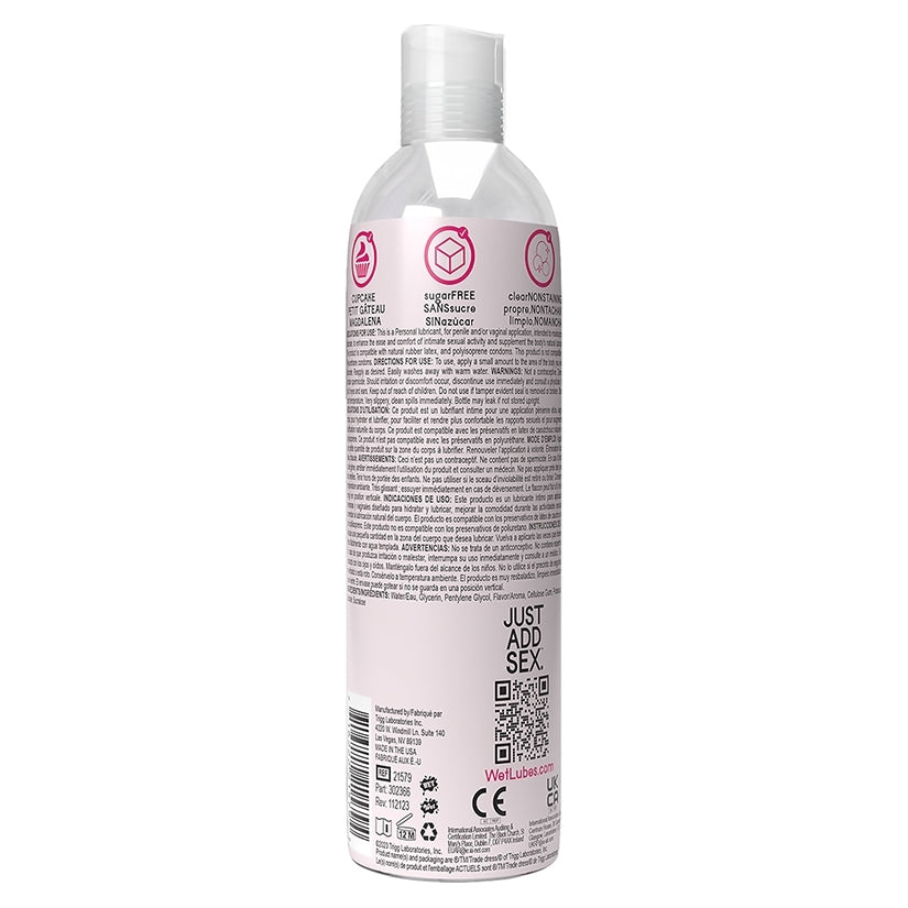 Wet Delicious Oral Play Cupcake Waterbased Flavored Lubricant 4oz