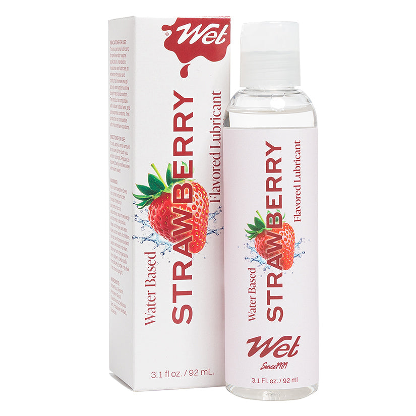 USA Only - Wet Flavored Lubricant Strawberry 3.1oz