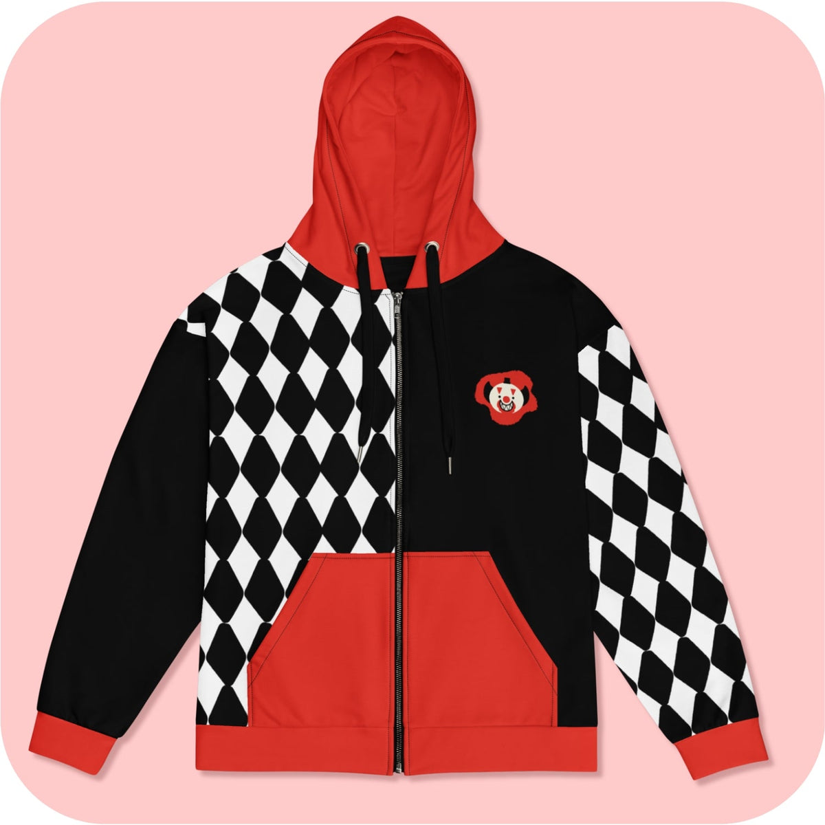Spoopy the Horror Clown Unisex Zip Hoodie
