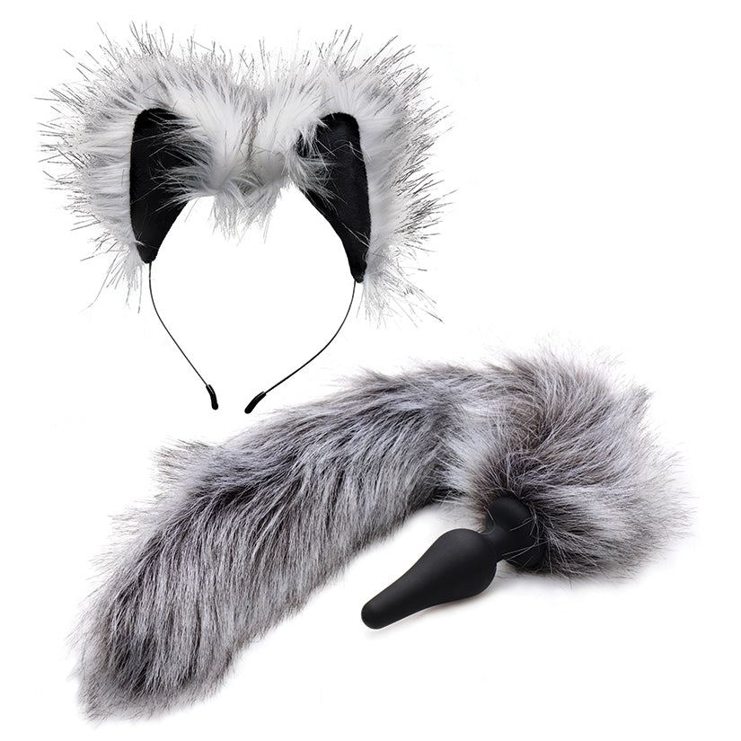 Tailz Grey Wolf Tail & Ears Set