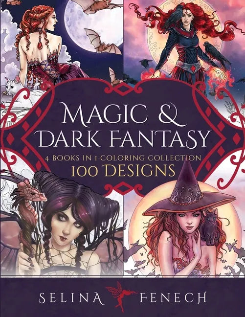 Magic & Dark Fantasy Coloring Collection: 100 Designs
