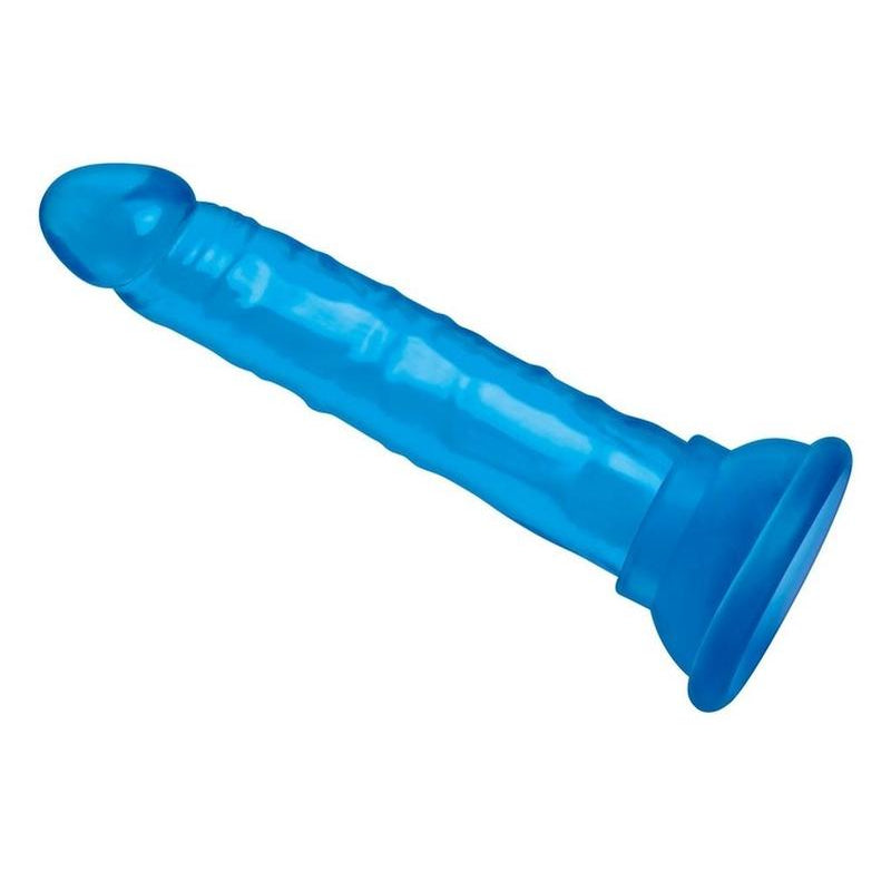 Blue Line Suction Cup Anal Dildo - Blue