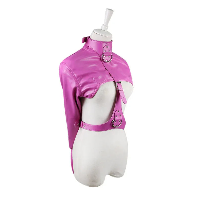 Pretty in Restraint – Pink Tieback Half Straightjacket - Puppy's Aesthetics