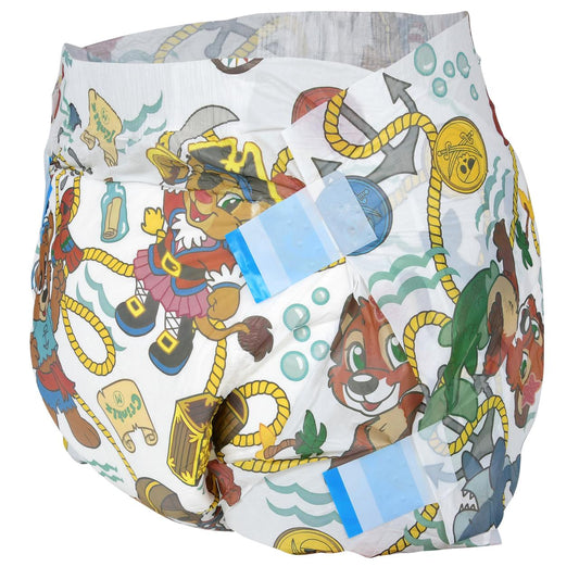 Crinklz Buccaneer Print Adult Diapers - Puppy's Aesthetics