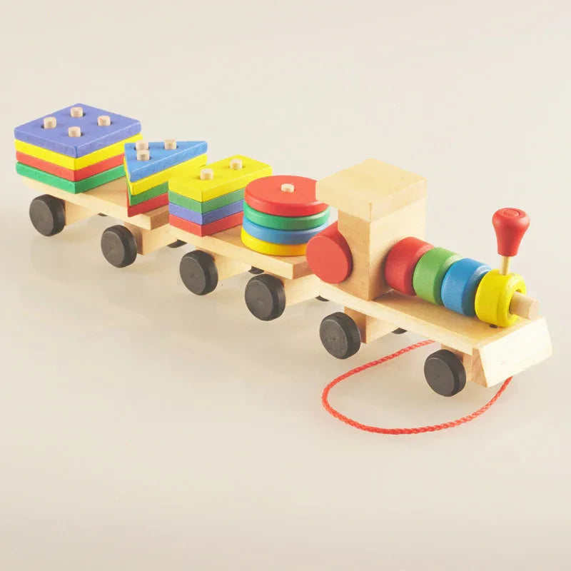 Whimsy Tracks Wooden Shape Train - Puppy's Aesthetics