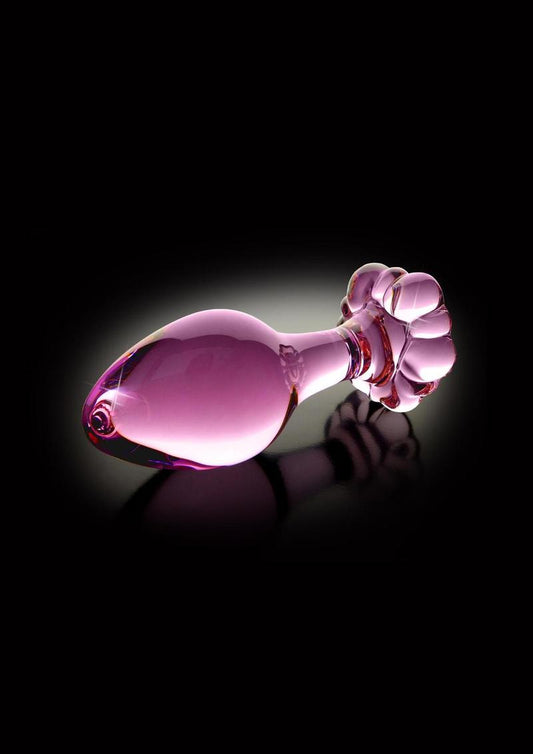 Icicles Flower Shaped Glass Anal Plug