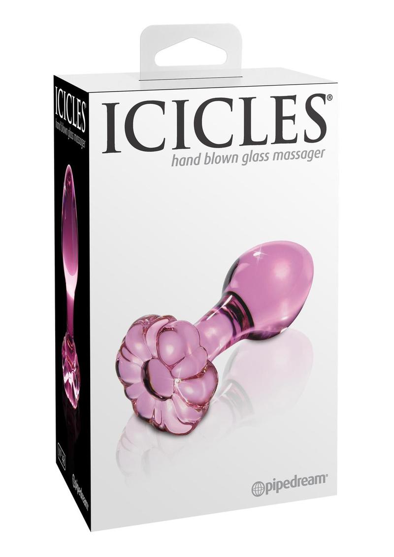 Icicles Flower Shaped Glass Anal Plug