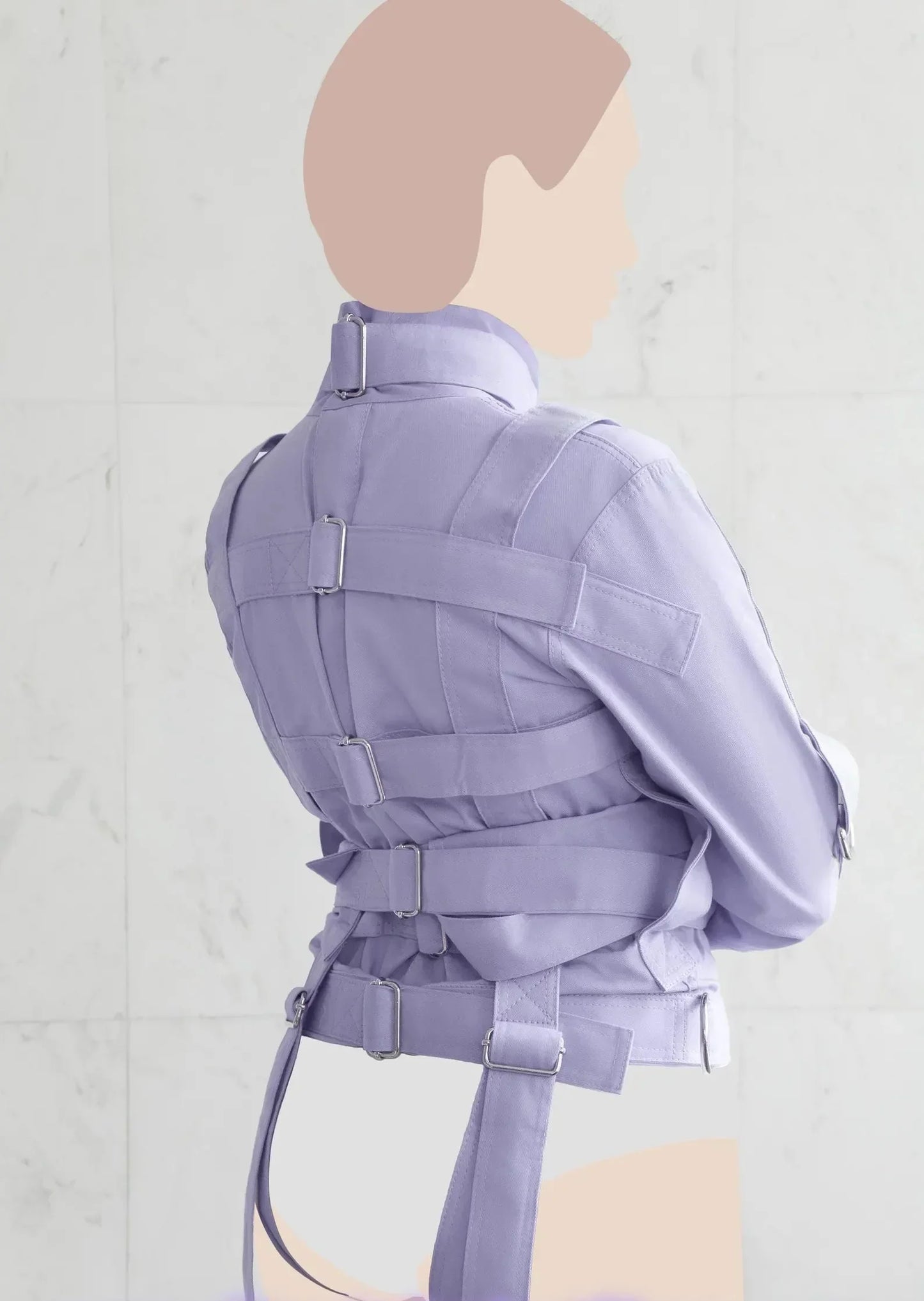 Purple ABDL Straitjacket – Heavy-Duty Adult Restraint Jacket with D-Rings