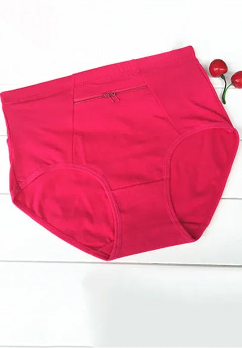 Cotton Panties with Zipper Pocket - Puppy's Aesthetics