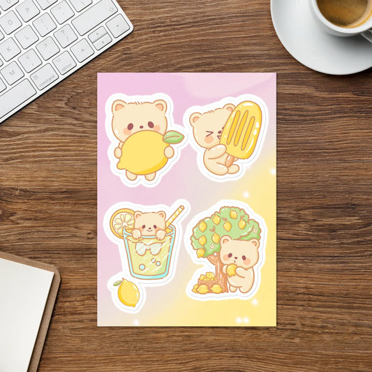 Lil Lemon Bears Sticker Sheet - Puppy's Aesthetics