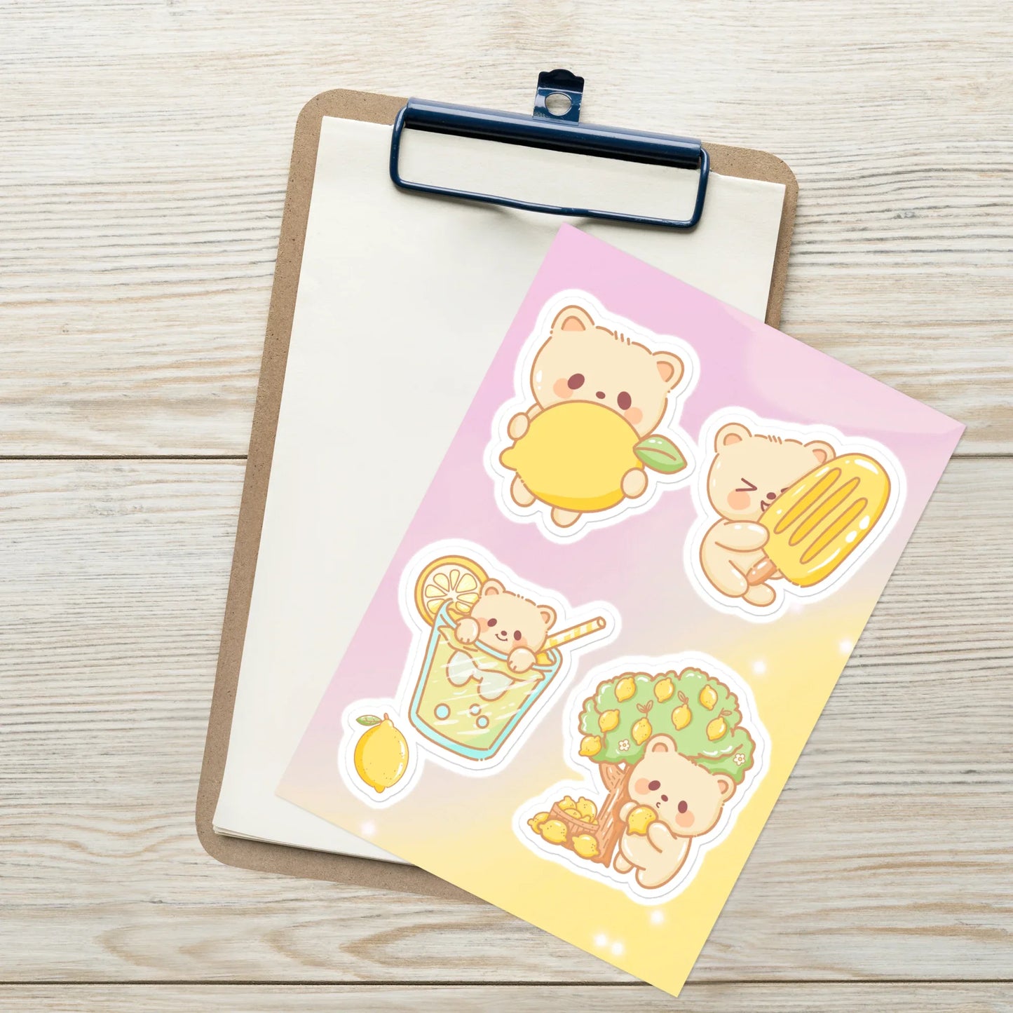 Lil Lemon Bears Sticker Sheet - Puppy's Aesthetics