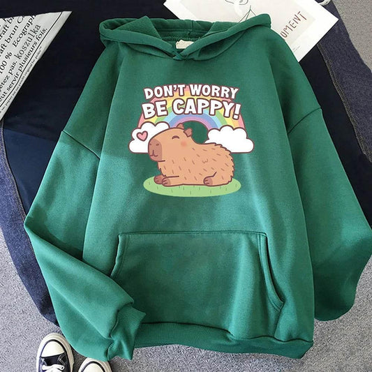 Don't Worry Be Cappy Unisex Hoodie - Puppy's Aesthetics
