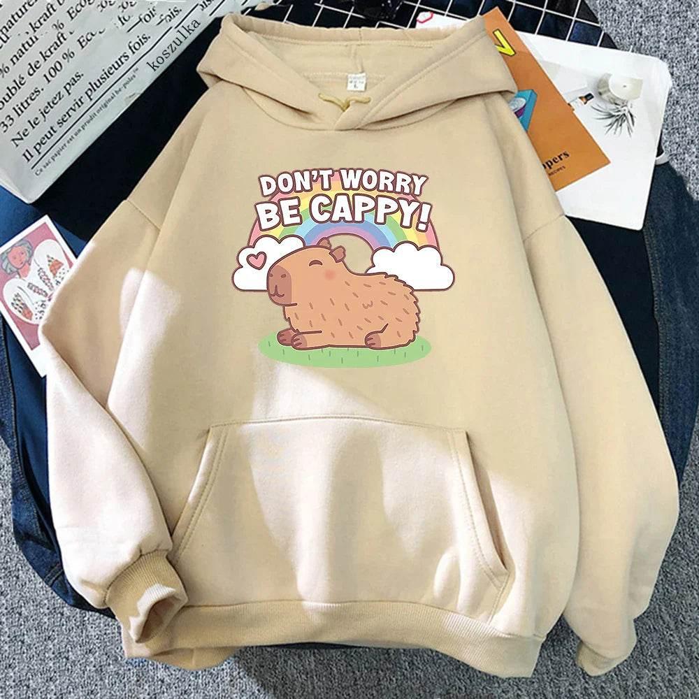 Don't Worry Be Cappy Unisex Hoodie - Puppy's Aesthetics