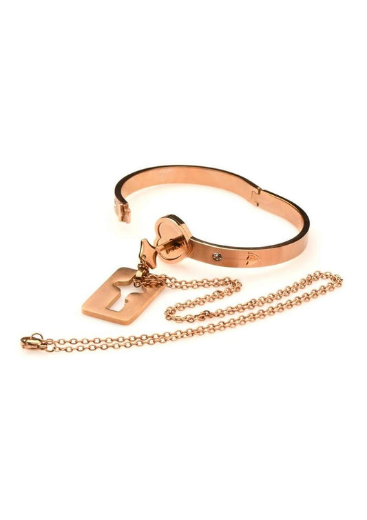 Locking Bracelet & Key Necklace