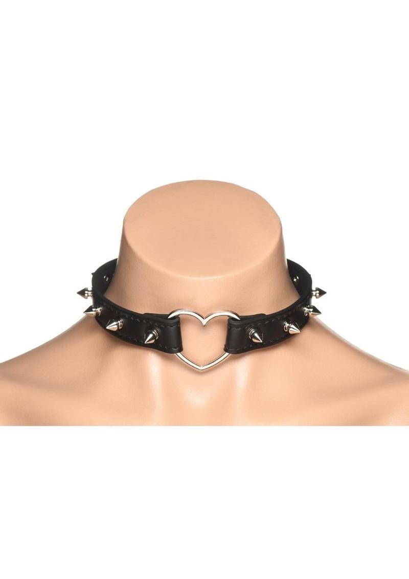 Spiked Heart Choker
