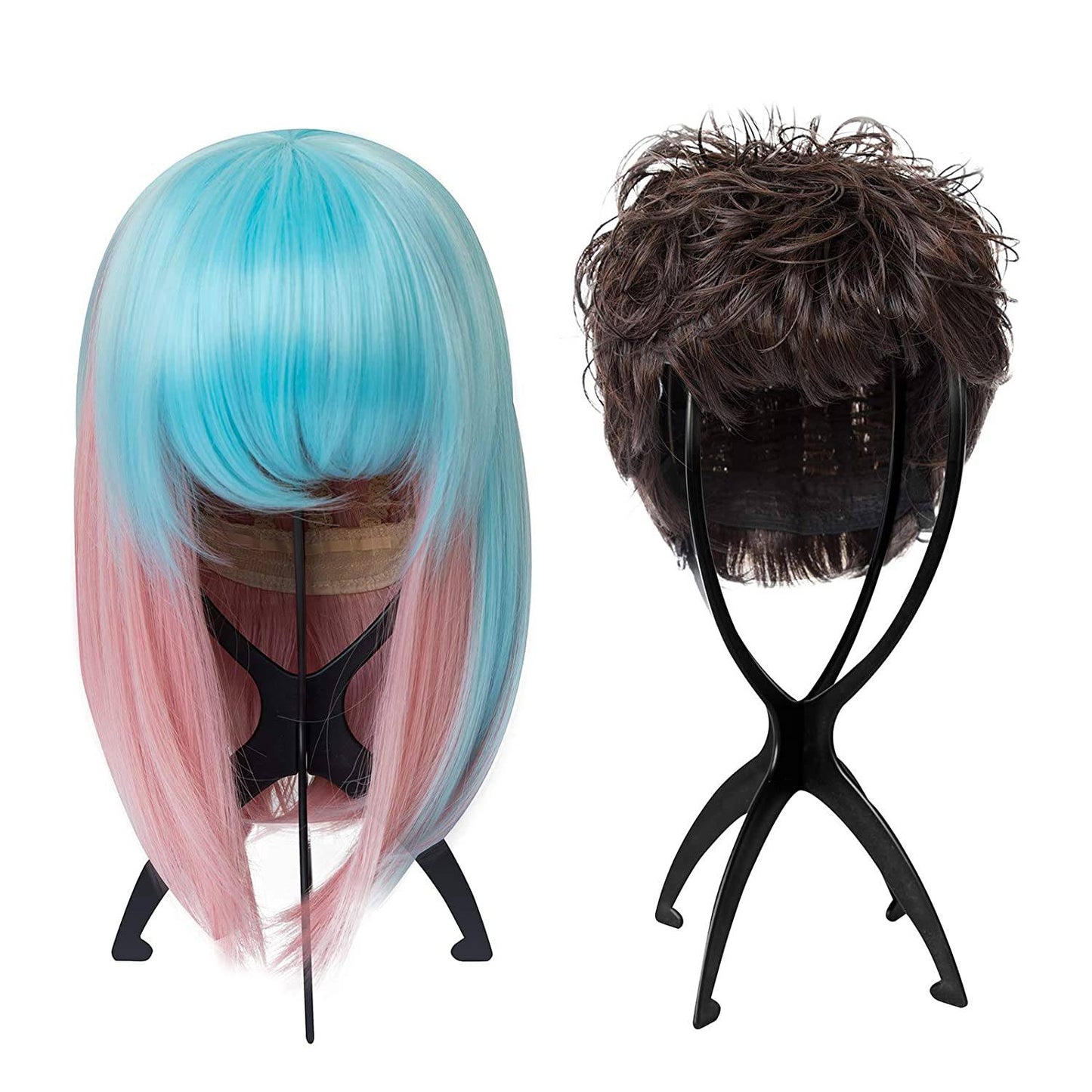 Plastic Wig Stand - Black