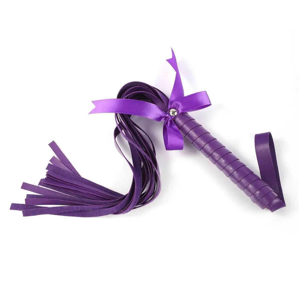 Kawaii Pink PU Leather Bow Flogger (Colors) - Puppy's Aesthetics