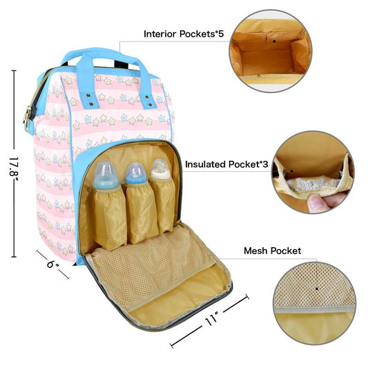 Cosmic Stripes Large Diaper Bag - Puppy's Aesthetics