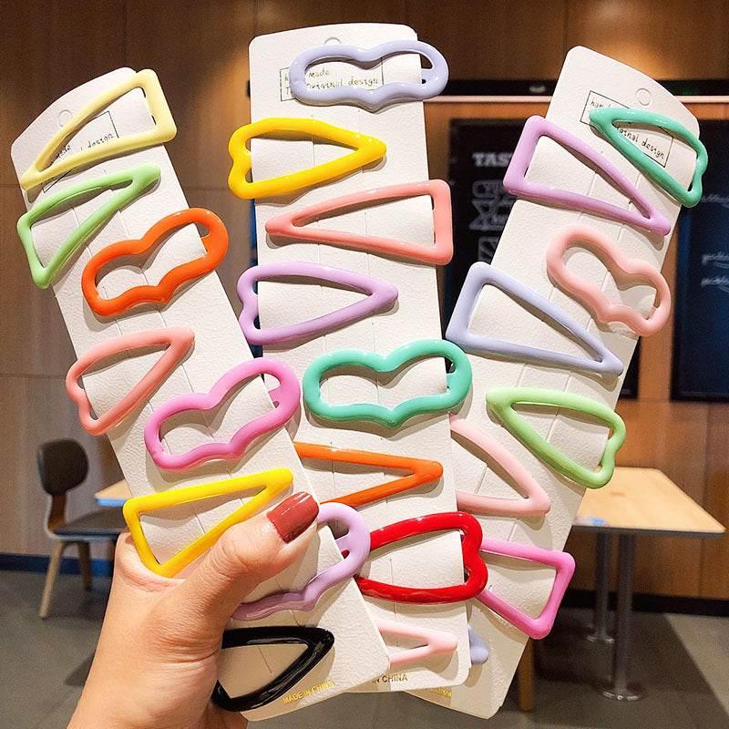 Rainbow Candy Heart Hair Clips - Puppy's Aesthetics