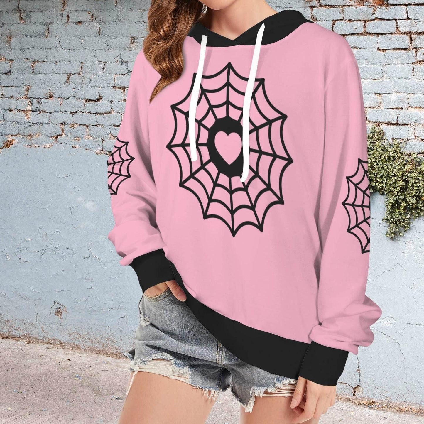 Spiderweb Heart Hoodie - Puppy's Aesthetics