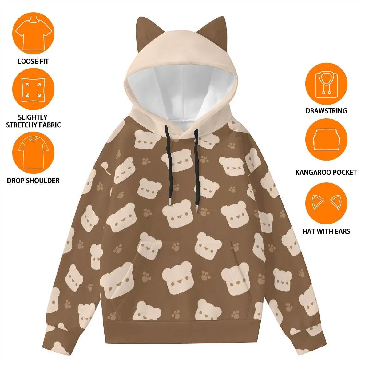 Cozy Cub Ears Unisex Hoodie - Puppy's Aesthetics