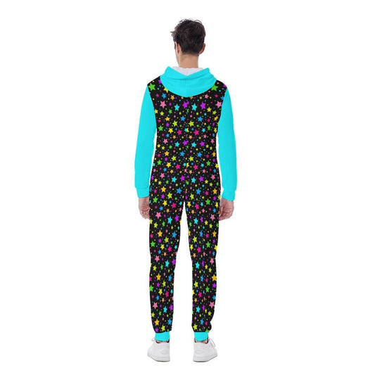 Neon Stars Hooded Sleeper - Puppy's Aesthetics