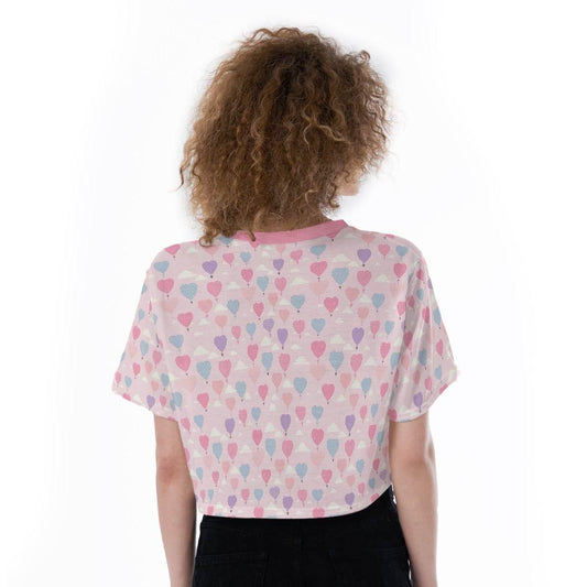 Pastel Balloons Crop Top - Puppy's Aesthetics