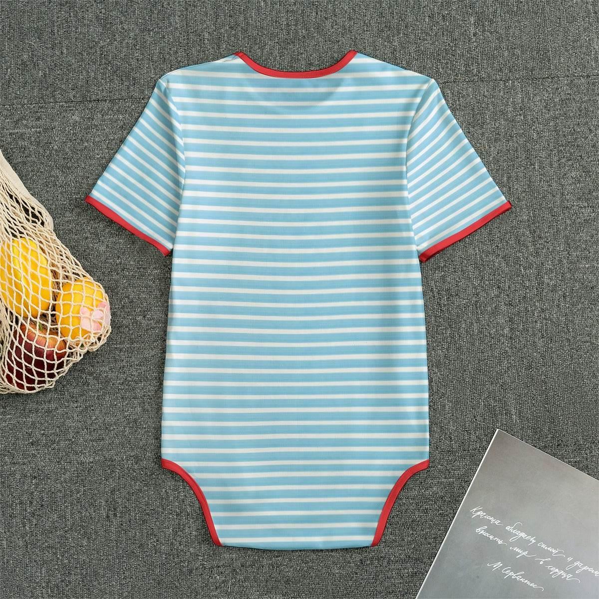 Striped Firetruck Adult Unisex CuddleSuit - Puppy's Aesthetics
