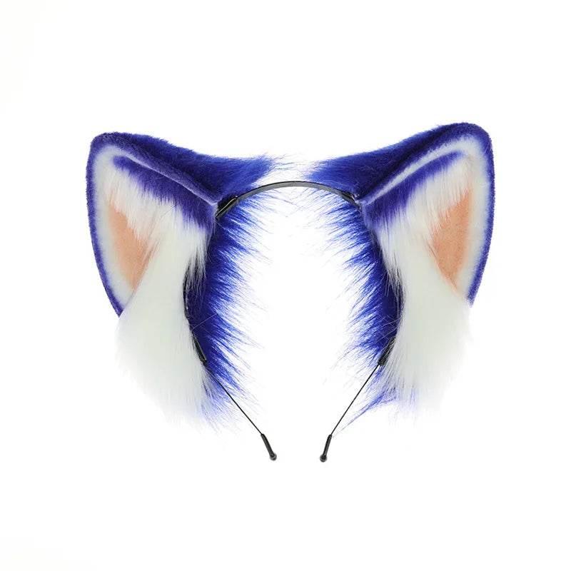 Furry Blue Kitten Ears - Puppy's Aesthetics