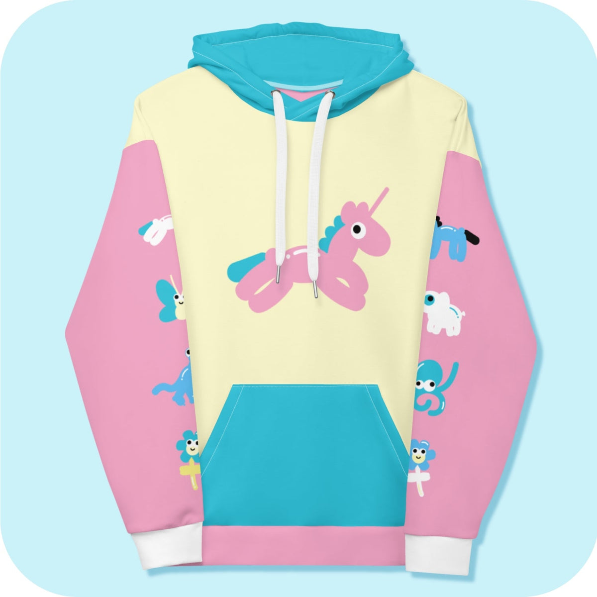 Unicorn Balloon Animal Hoodie