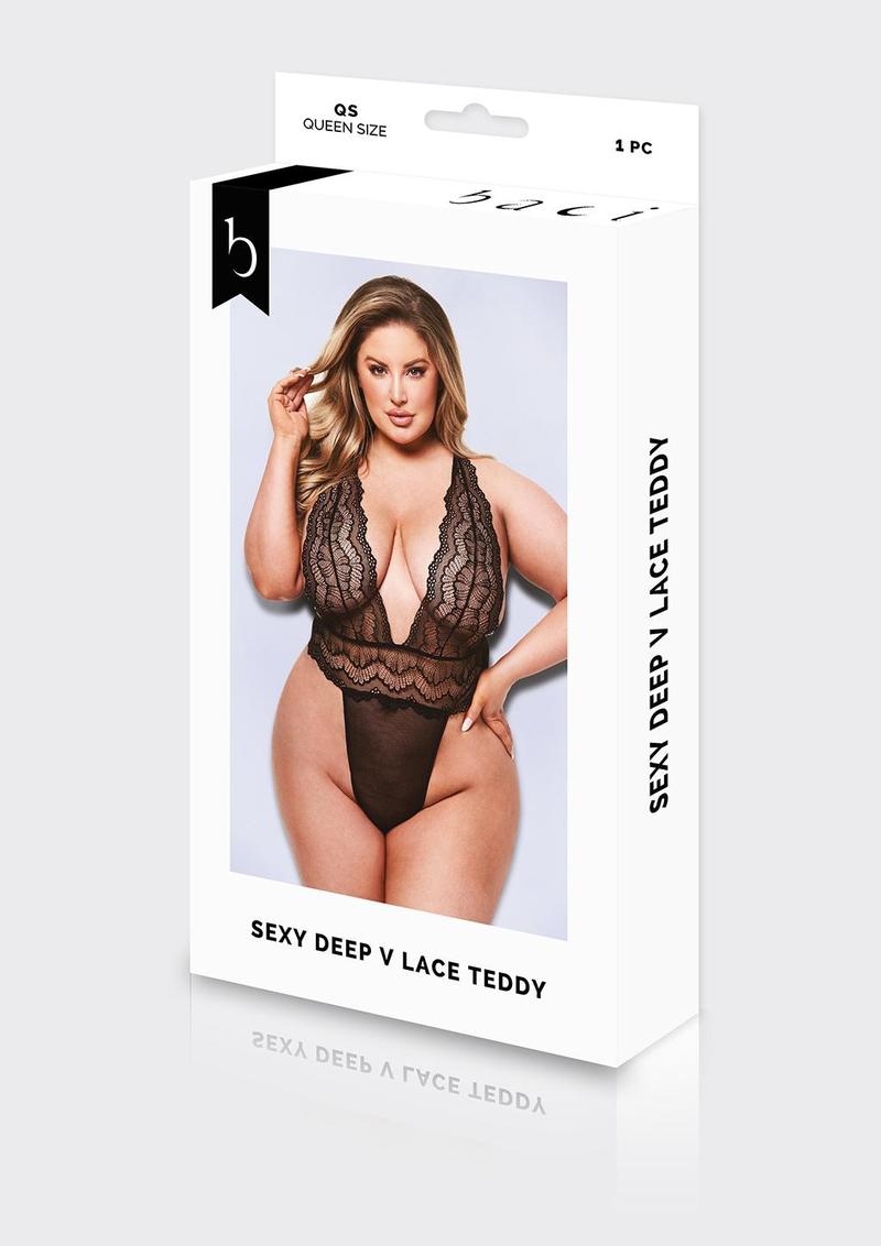 Sexy Deep V Lace Teddy