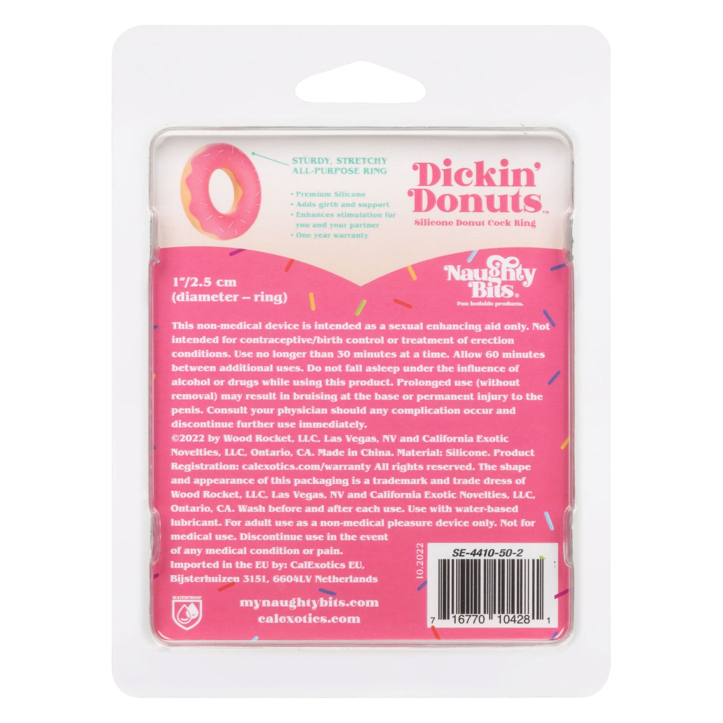 Naughty Bits Dickin Donuts Silicone Donut Intimate Ring - Pink