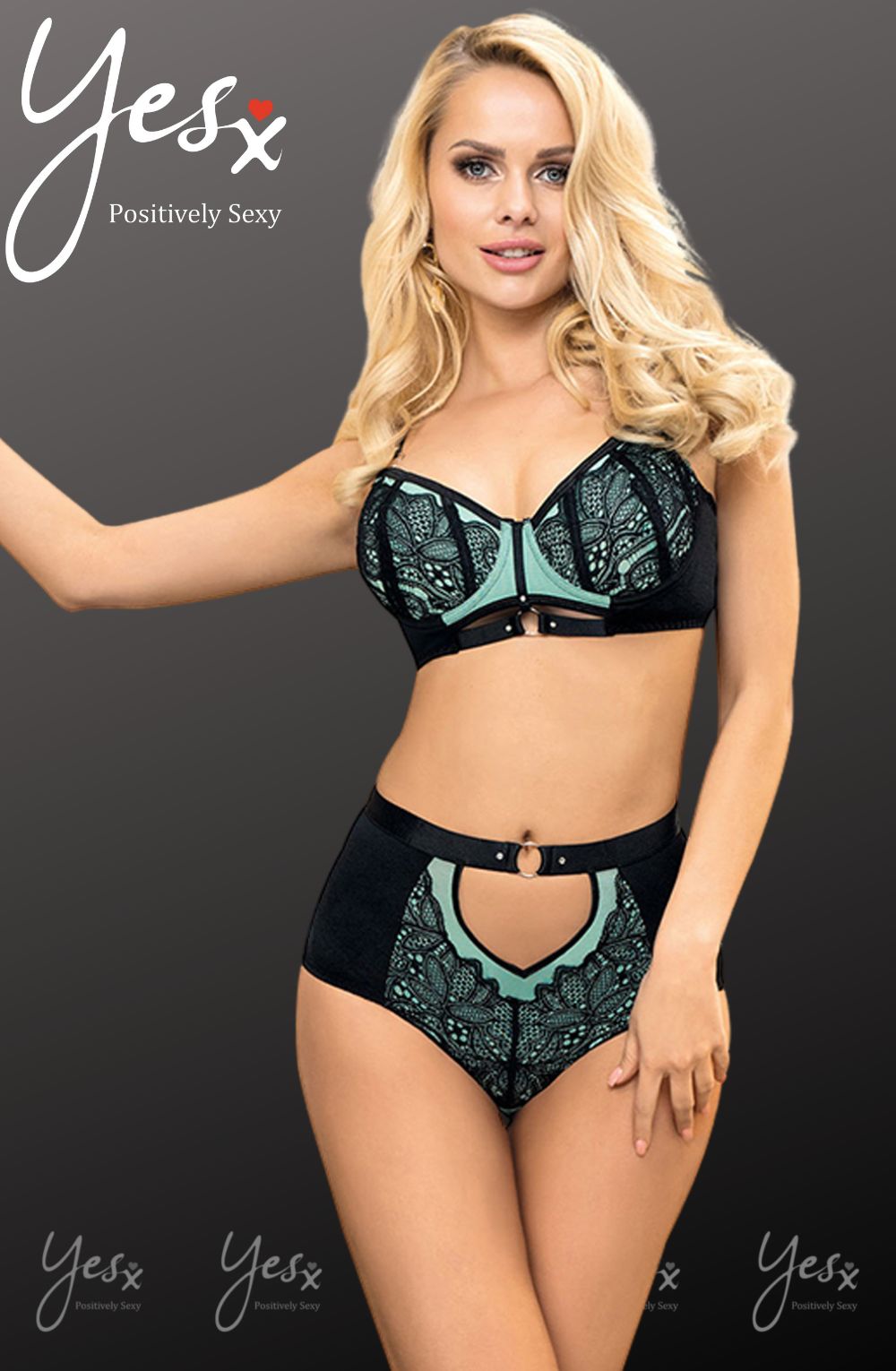 Elegant Bra Set (Blue)