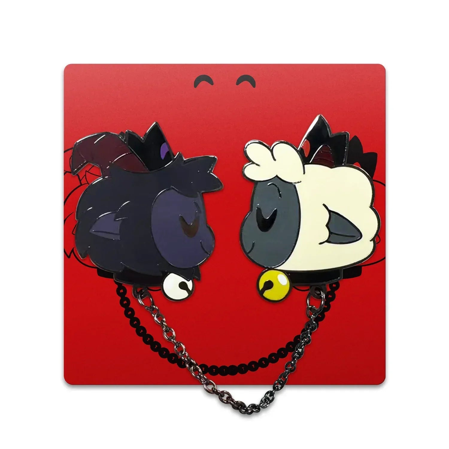 Goat and Lamb Lapel Pin - Cult of the Lamb - Puppy's Aesthetics