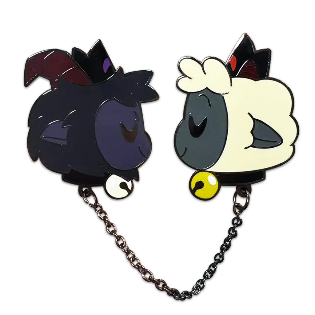 Goat and Lamb Lapel Pin - Cult of the Lamb - Puppy's Aesthetics