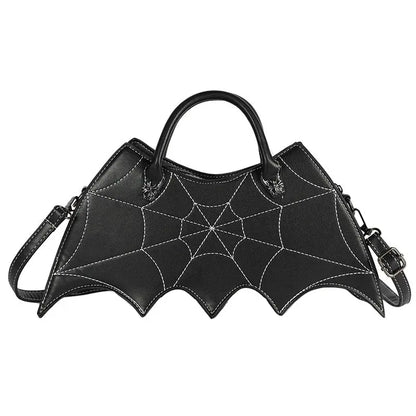Pastel Goth Bat Shoulder Bag Black