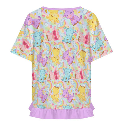 Rainbow Moobaby Ruffle Play Tee