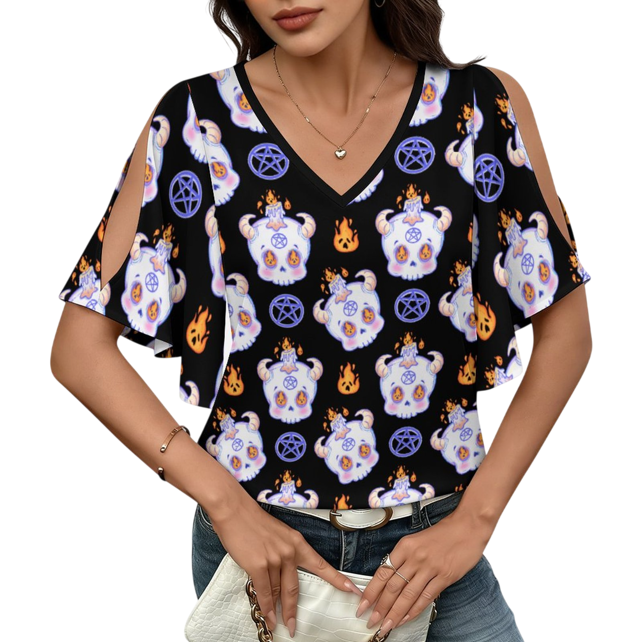 Hexed Cutie Peekaboo Sleeve Tee
