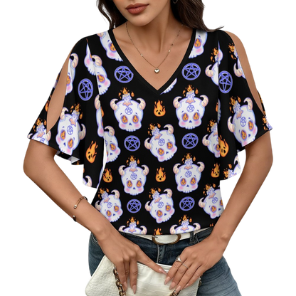 Hexed Cutie Peekaboo Sleeve Tee