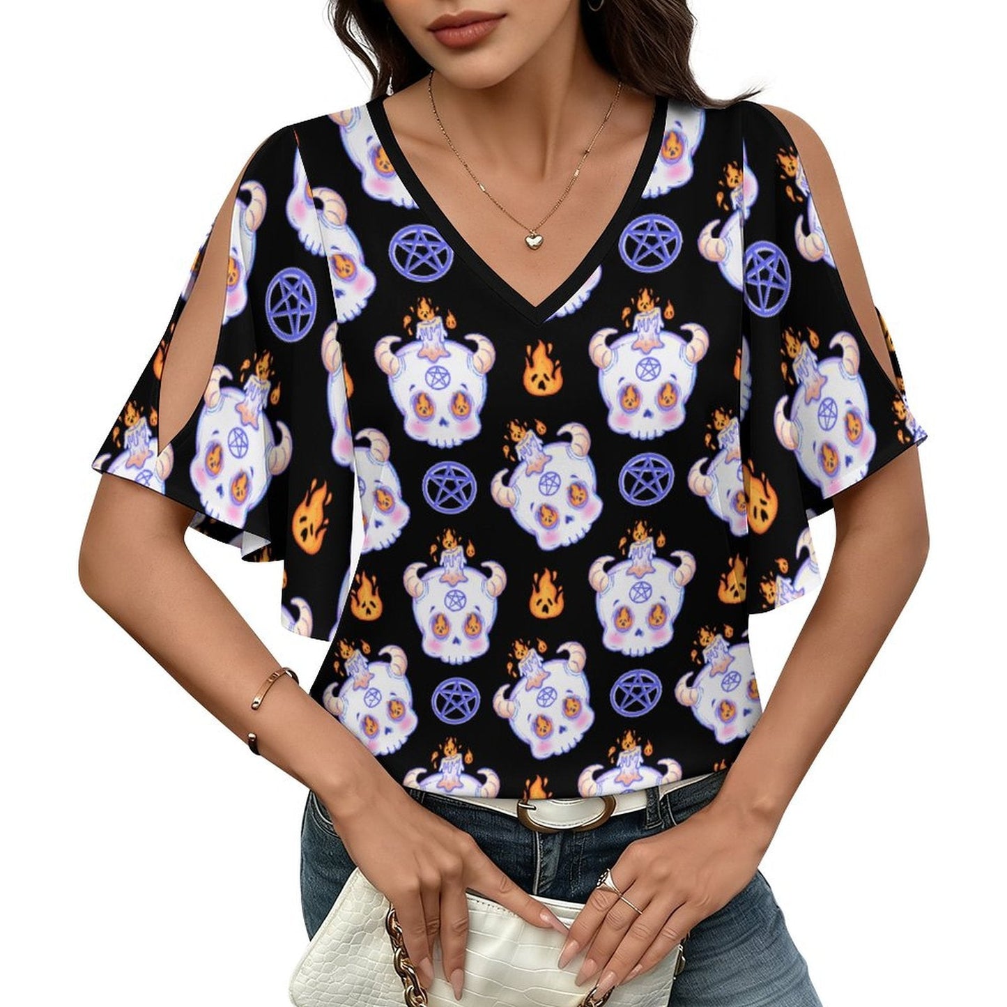 Hexed Cutie Peekaboo Sleeve Tee