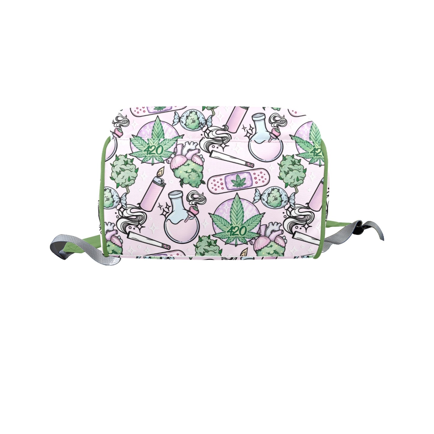 Pink Cannabis Large Diaper Bag