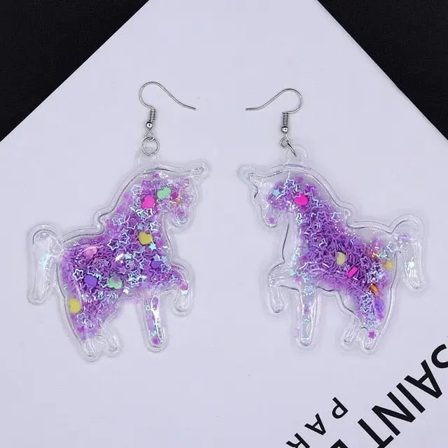 Kawaii Transparent Dangle Drop Earrings (Colors) 20