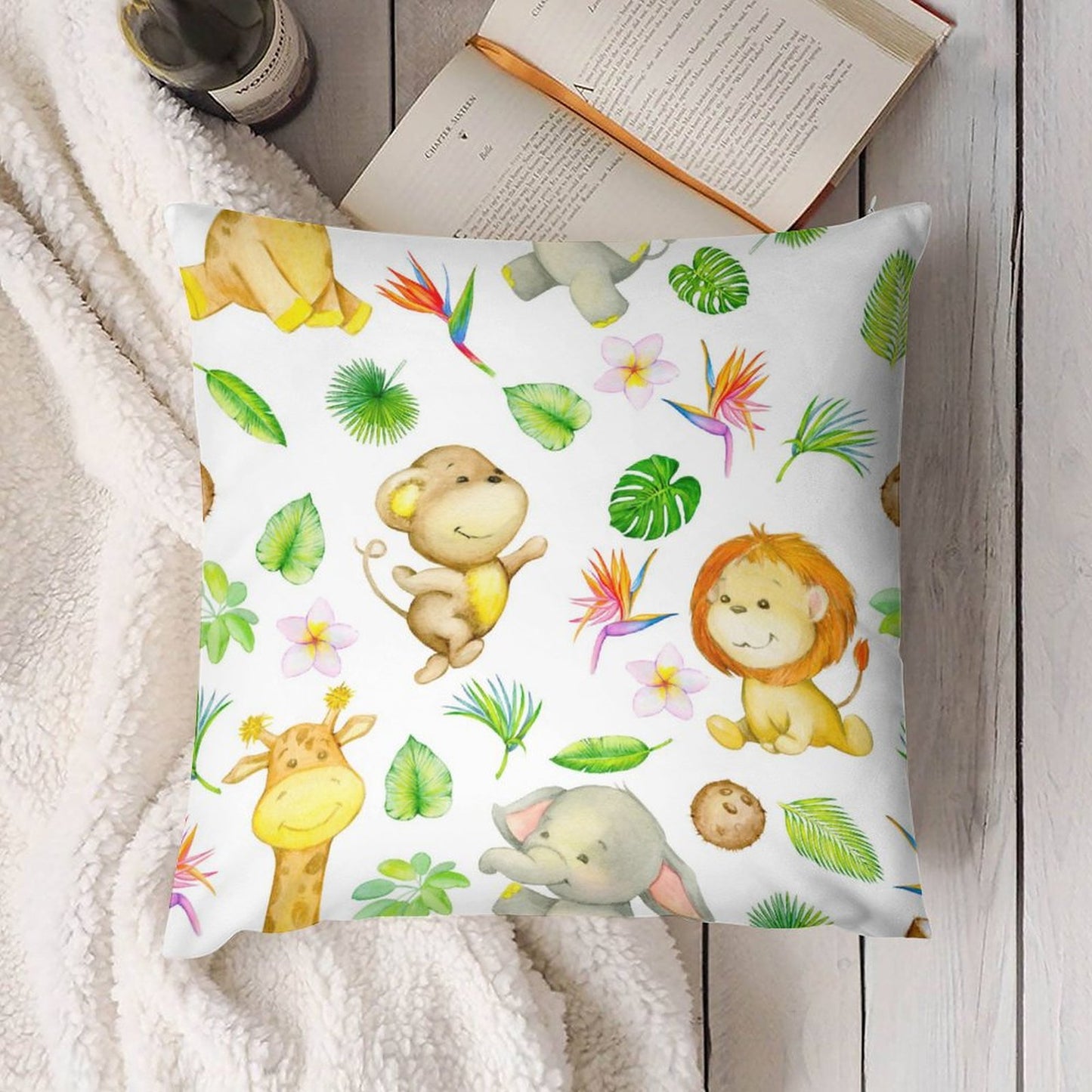 Safari Plush Pillowcase Set (4)