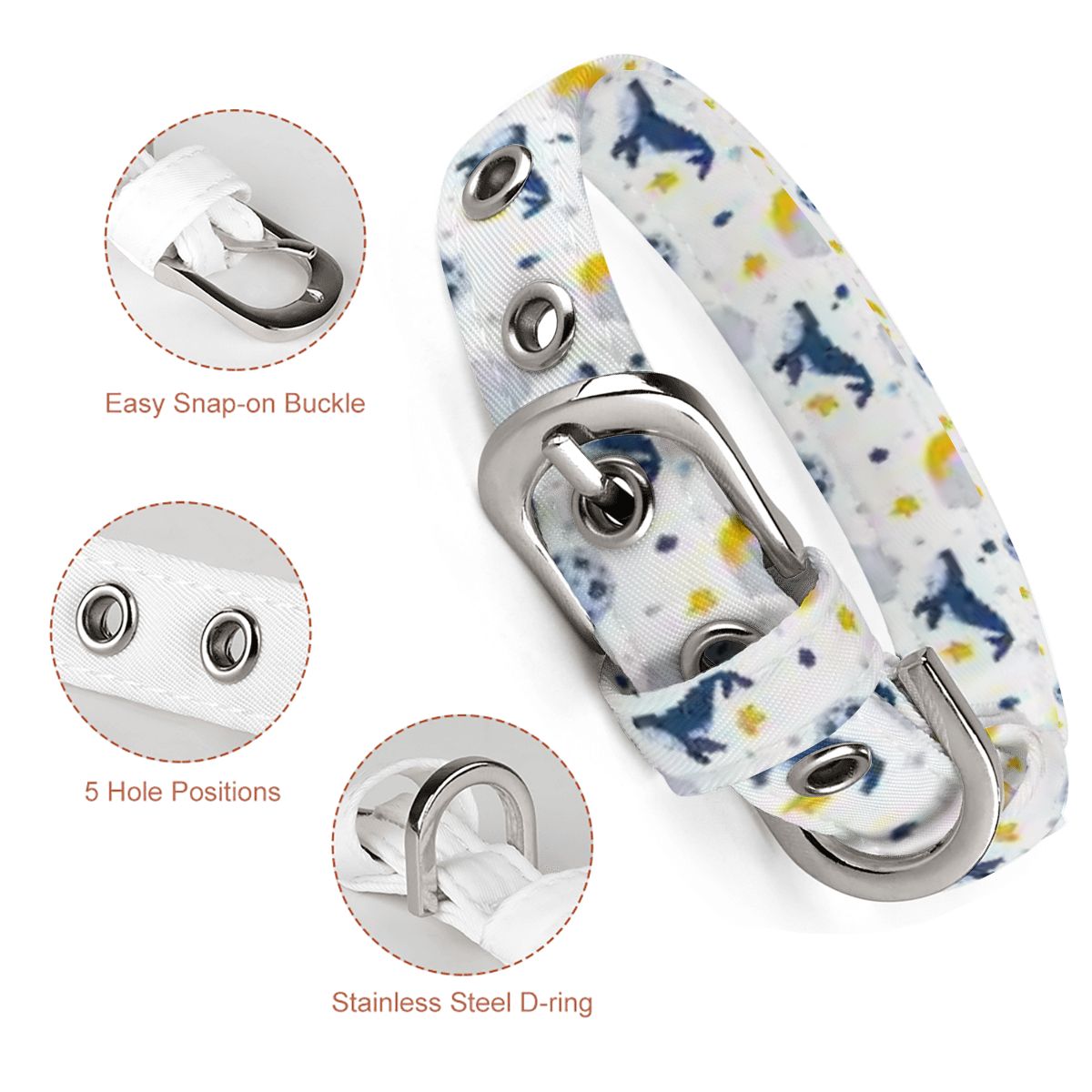 Sleepy Whale Dreams Cloth Pet Collar